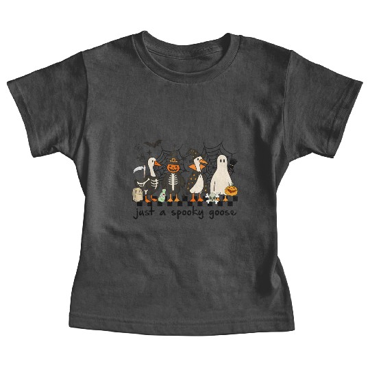 Just A Spooky Goose Halloween Costume Silly Goose Baby Tees