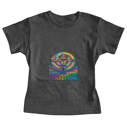 Psychedelic Scarecrow Trippy EDM Rave Festival Baby Tees