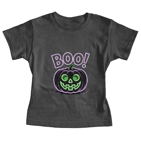 Neon Jack-O-Lantern Halloween Design Baby Tees