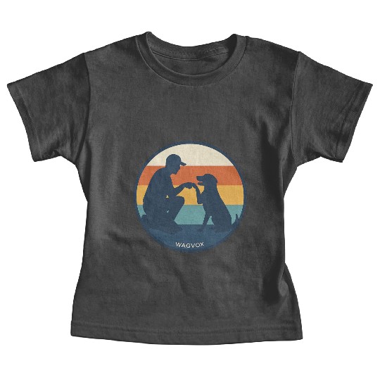 Dog Dad Retro Sunset Badge Baby Tees | Wagvox