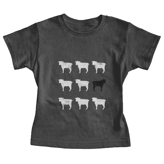 Many White Sheep: One Black Sheep Baby Tees