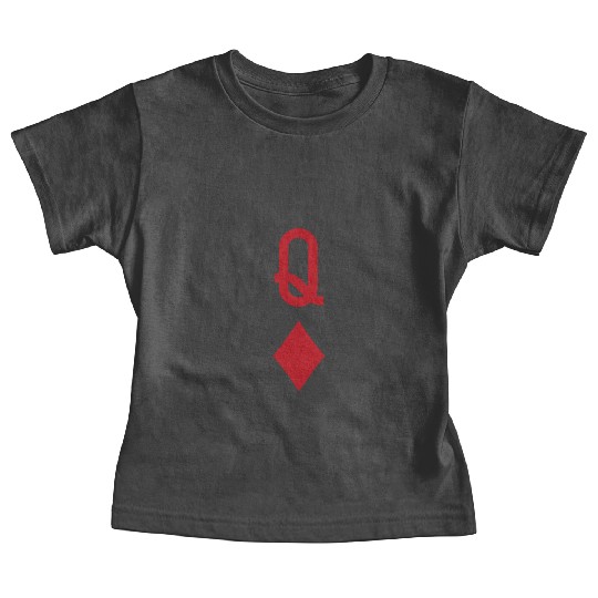 Queen of Diamonds Red Playing Card Baby Tees