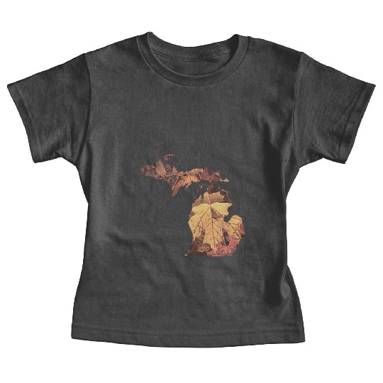 Michigan Autumn Fall Leaves Baby Tees