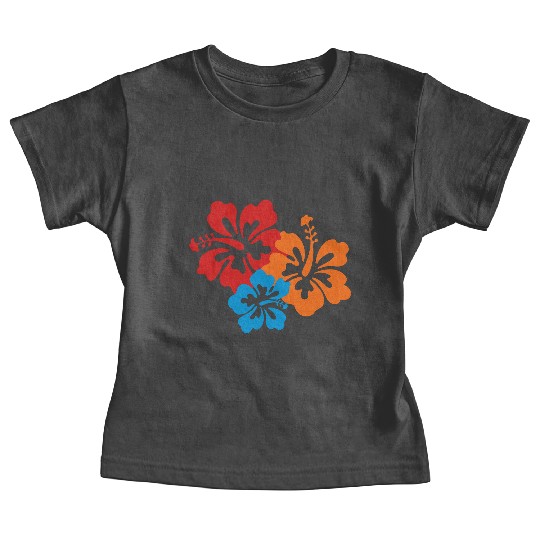 Icon Hibiscus Flowers 2b Baby Tees