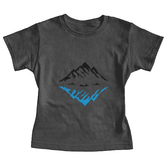 Canoe & Mountains, Reflection Baby Tees