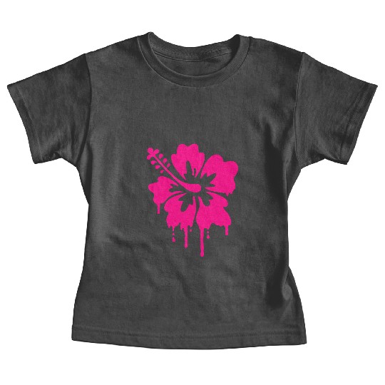 gladditudes Grunge Hibiscus Baby Tees