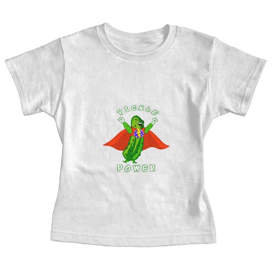 Pickleball Pickle Power Superhero Baby Tees