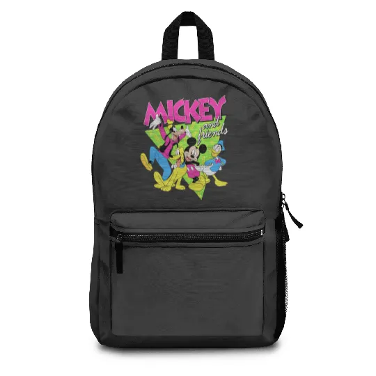Retro Mickey and Friends Backpacks, Vintage Disney Neon Backpacks, Disney 90s Backpacks