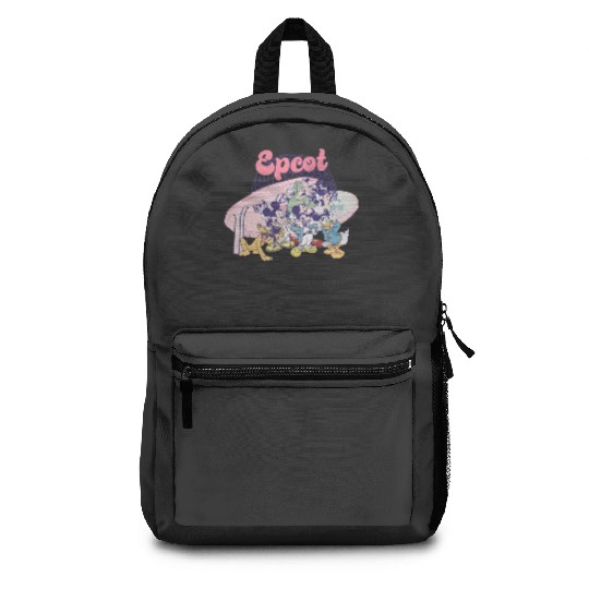 Retro Epcot Disney Epcot Spaceship Earth Pink Mickey Friends Backpacks