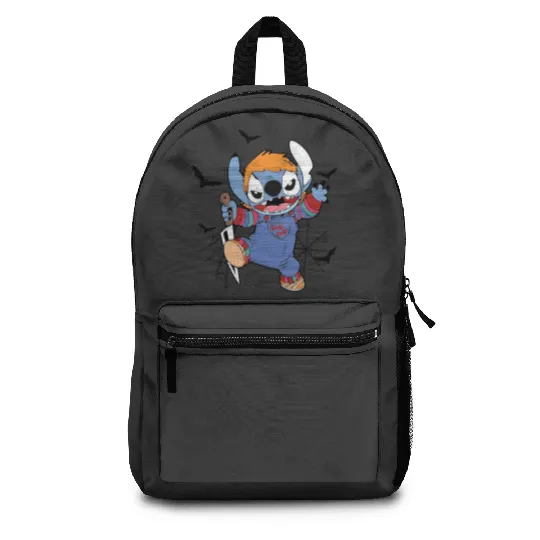 Disney Halloween Chucky Stitch Backpacks, Disney Stitch Horror Movie Backpacks, Chucky Backpacks