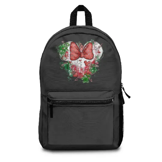 Minnie Mouse Christmas Backpacks, Disney Christmas, Minnie Head Christmas Backpacks