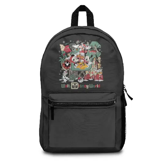 Vintage Disneyworld Mickey And Friends Christmas Backpacks, Disney Christmas Backpacks