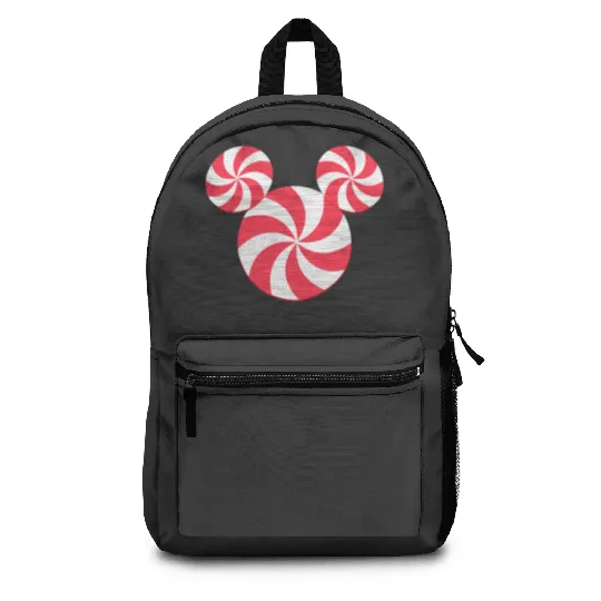 Disney Mickey Mouse Icon Christmas Peppermint Candy Holiday Backpacks