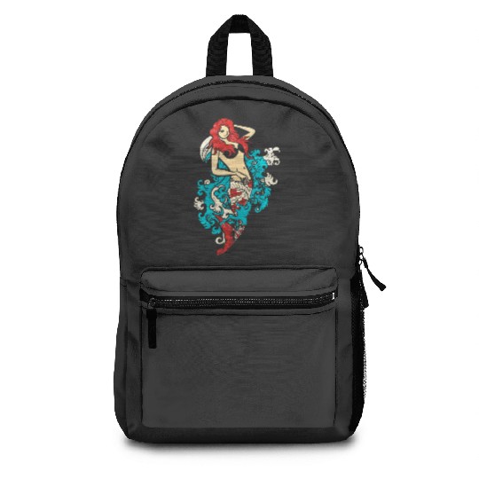 Koi fish mermaid  : Disney princess tattoo Shirt,  Princess tattoo vintage t shirt, Disney princess tattoo Gift Fan S-5XL Backpacks