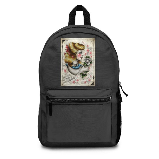 Never Stopped Alice in Wonderland Cute Traditional Tattoo Flash  : Disney princess tattoo Shirt,  Princess tattoo vintage t shirt, Disney princess tattoo Gift Fan S-5XL Backpacks