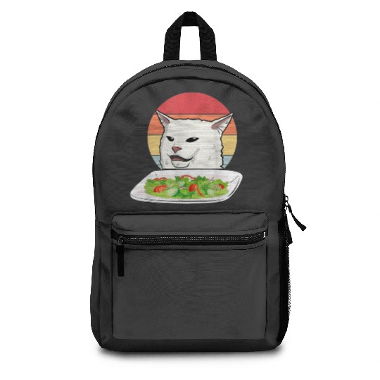 Angry women yelling at confused cat at dinner table meme  : Bobs Burgers Family Shirt, Bobs Burgers Vintage Backpacks
