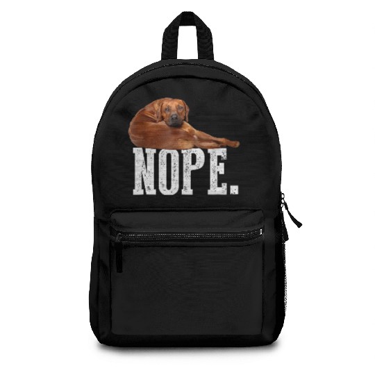 Nope Lazy Rhodesian Ridgeback Backpacks Dog Lover Gi