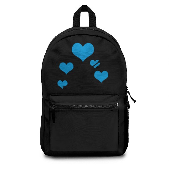 Canoe with 5 hearts Backpacks