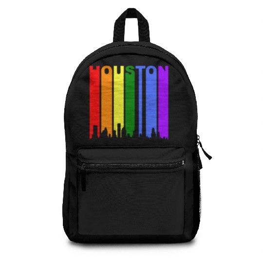 Houston Texas Rainbow Skyline LGBT Gay Pride Backpacks