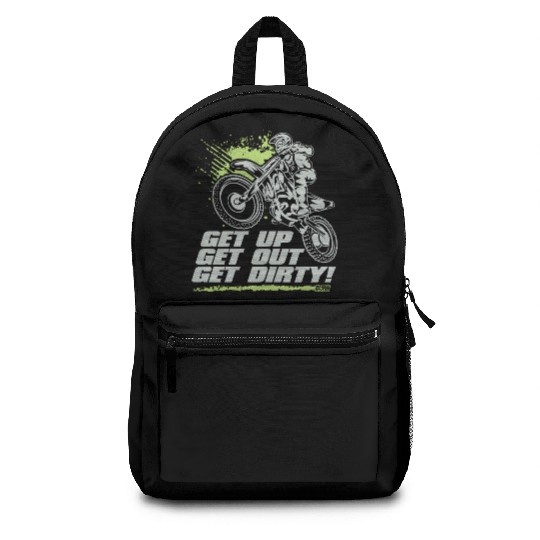 Motocross Get Dirty Backpacks