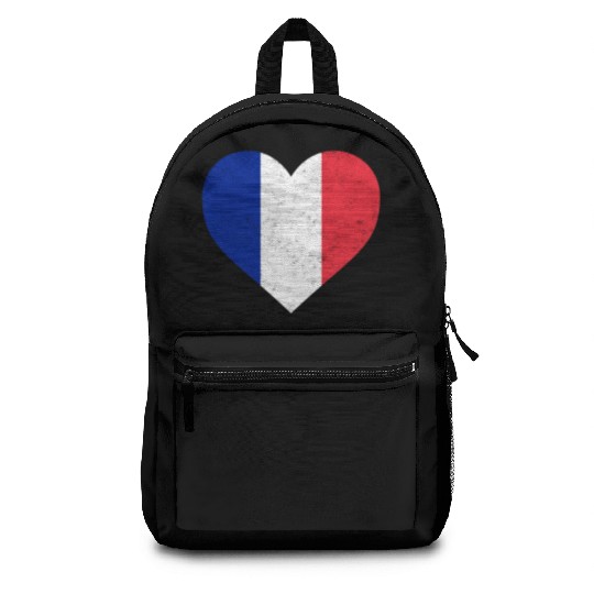 France Flag Backpacks Heart - French Backpacks