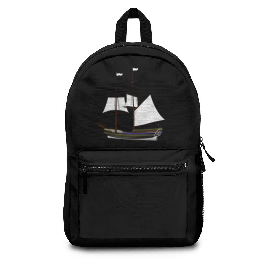 ship boat canoe sailboat submarine yacht anchor405 Backpacks