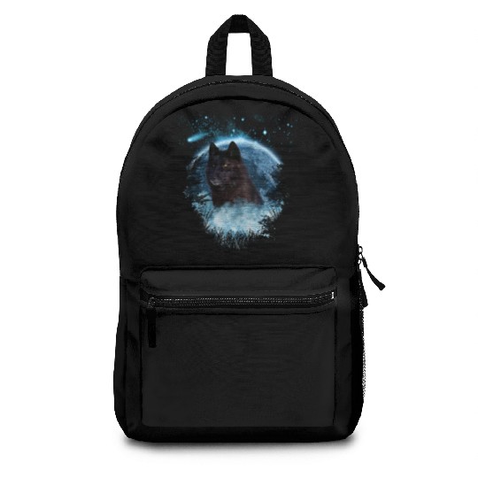 Black Wolf Bl Moon Full Scape Backpacks
