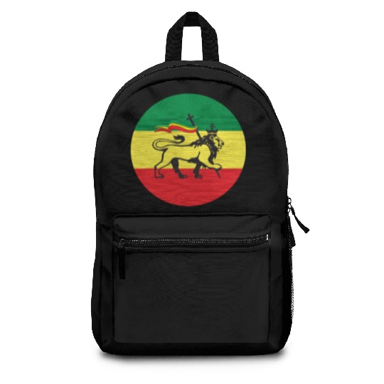 Lion of Judah - Flag of Ethiopia Rastafari Reggae Backpacks