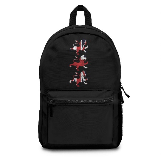 Union Jack Three Lions United Kingdom Great Flag Backpacks