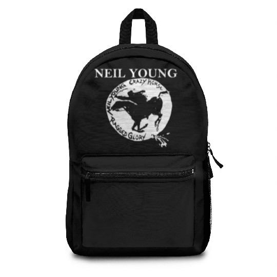 Neil Young Crazy Horse Unisex Retro Rock Horse Backpacks