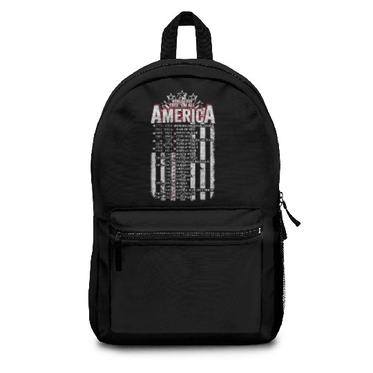 Veteran - World tour free em all America Backpacks