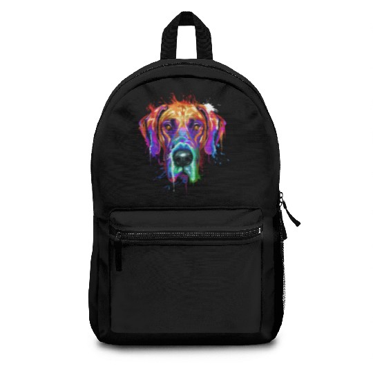 Great Dane Splash Art Backpacks