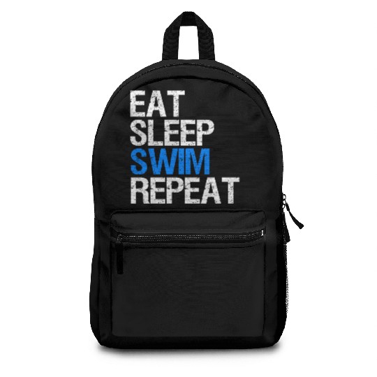 Eat Sleep Swim Repeat Gift Swim Coach. Backpacks