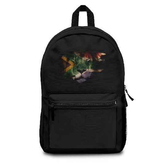 South Africa Flag & African Lion Picture Backpacks