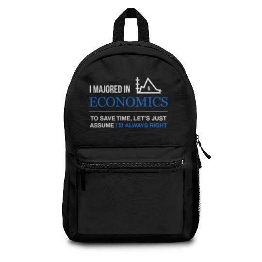 Student - i majored in economics men Backpacks