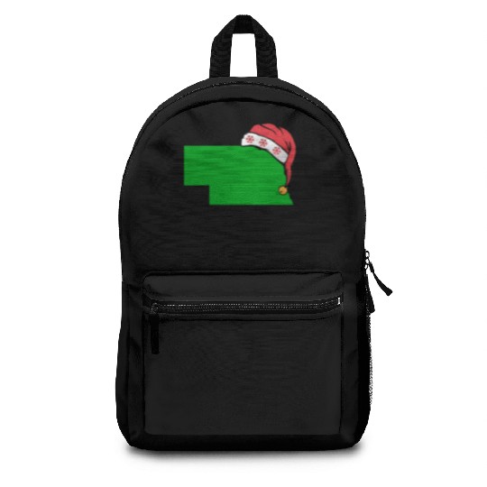 Nebraska Christmas Cute Christmas Gift Green US State Backpacks