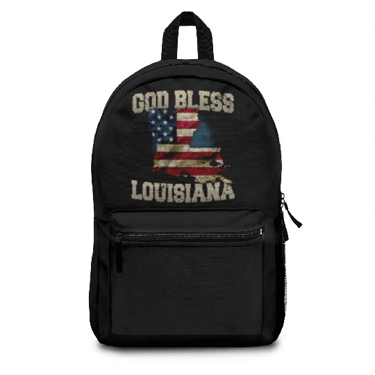 God Bless Louisiana Gift Proud Strong Awesome Design Gift Backpacks