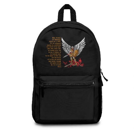 Saint Michael Backpacks for men prayer catholic church