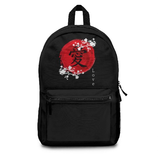 Japanese Kanji Love - Sakura Cherry Blossom Backpacks
