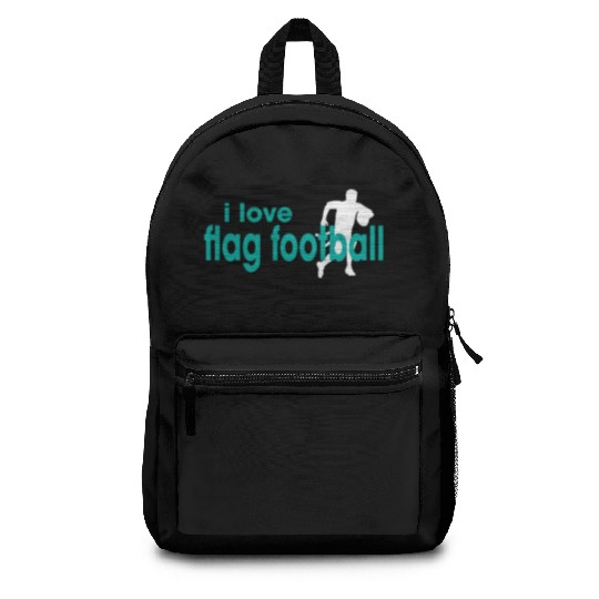 I Love Flag Football Backpacks