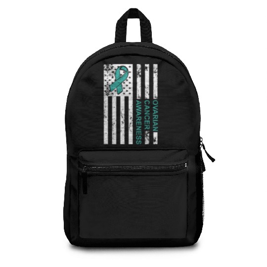USA Flag Ovarian Cancer Awareness Backpacks