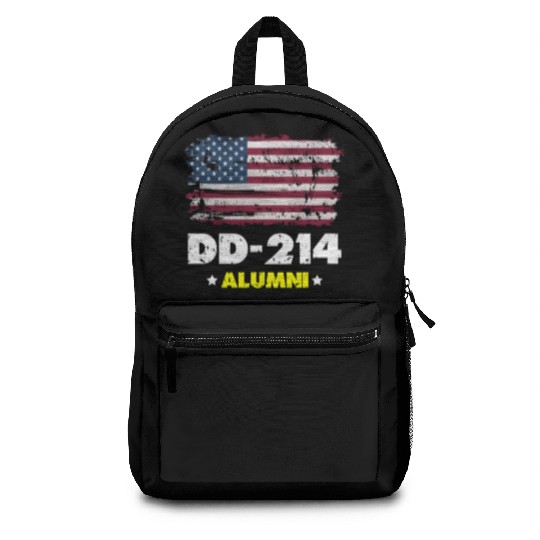 DD-214 Us Armed Forces Alumni American Flag Backpacks