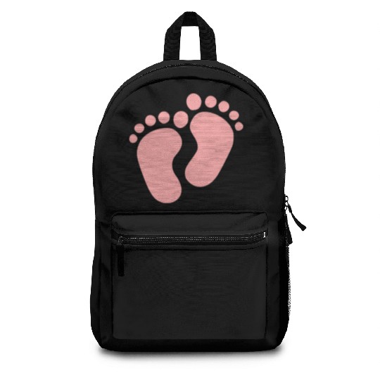 Baby Feet Pastel Pink Pregnancy Maternity Backpacks