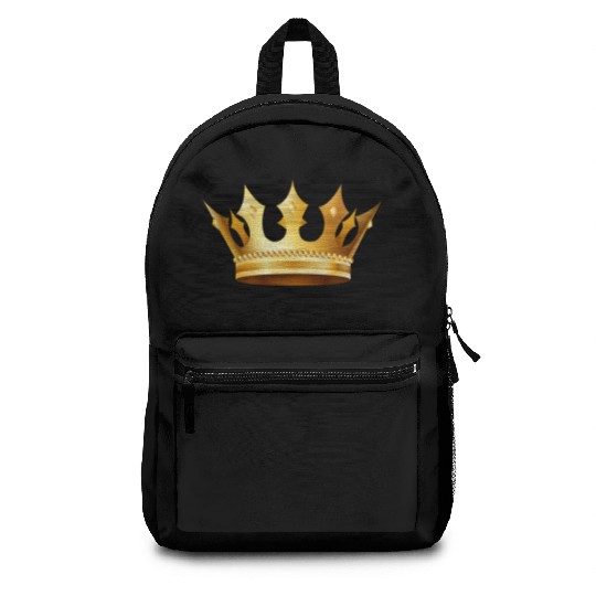 King prince monarch VIP golden crown gold image Backpacks