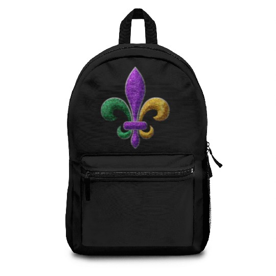 Mardi Gras New Orleans SaintsFleur De Lis Bling Backpacks