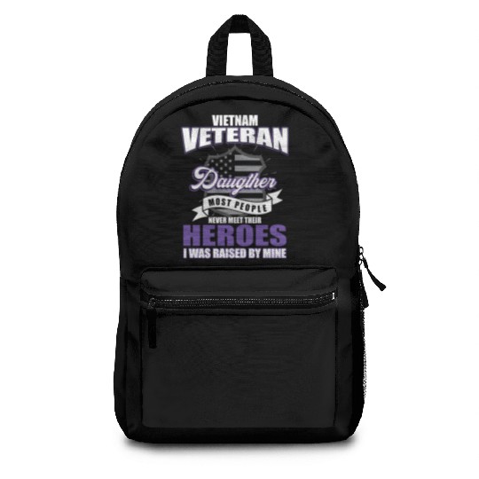 Vietnam Veteran, gift, birthday, heroes Backpacks