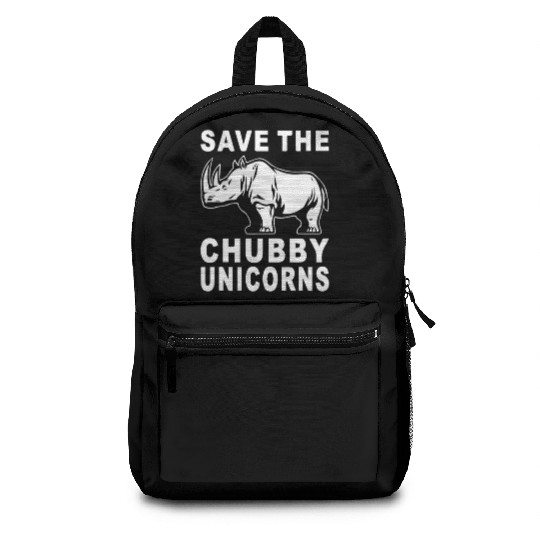 Save the Chubby Rhinoceros Funny Backpacks