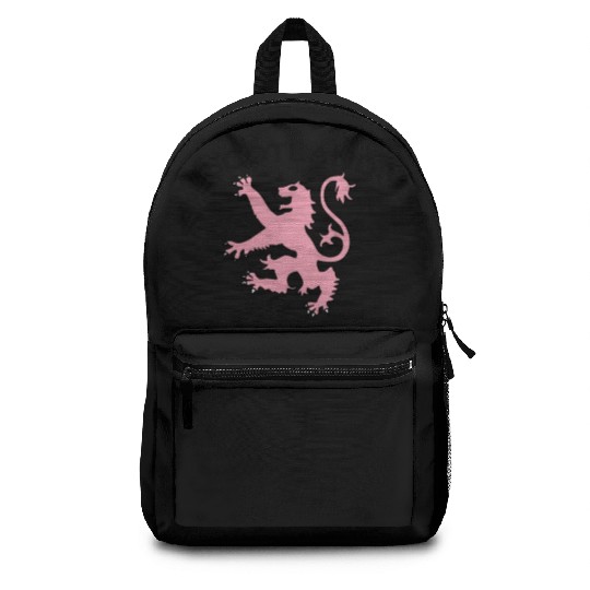 Cute Scottish rampant lion light pink Backpacks
