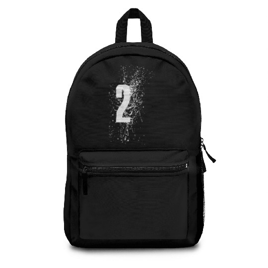 2 Number White Backpacks