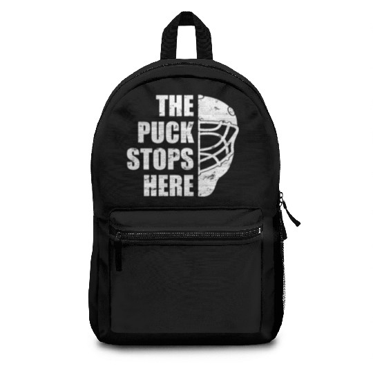 The puck stops here - Hockey Goalie Design Backpacks